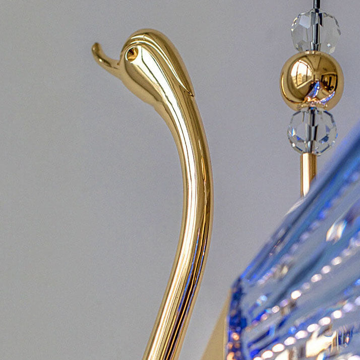 Lustre LED en forme de cygne en acrylique moderne et luxueux 