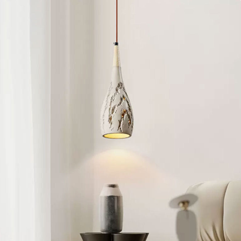Zeitgenössische Retro konische hohe gemischte Ton 1-Licht Pendelleuchte für Schlafzimmer 