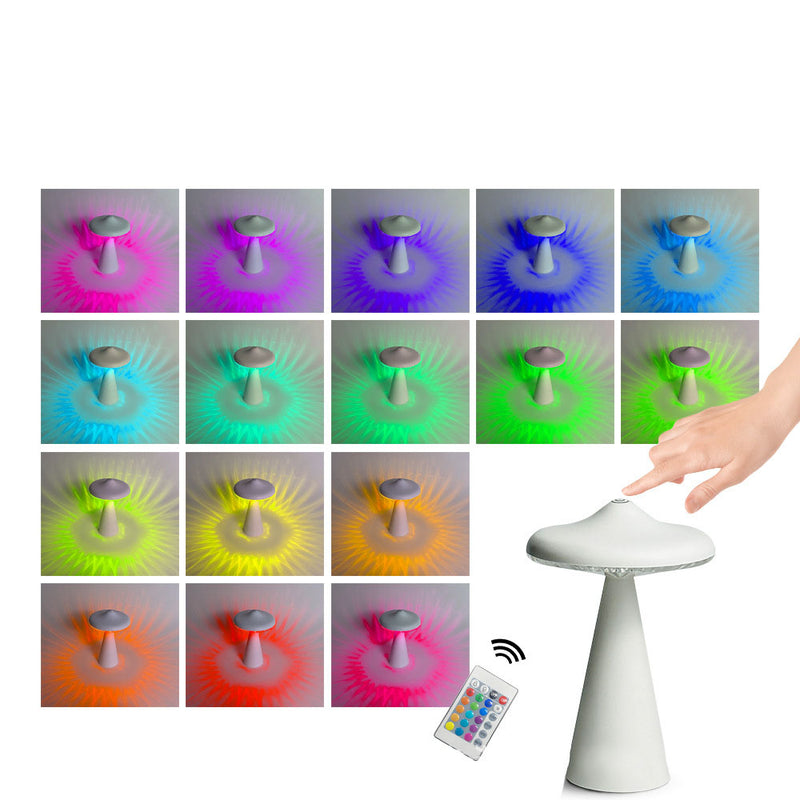 Lampe de Table LED Ambiante OVNI Champignon Créatif Moderne 