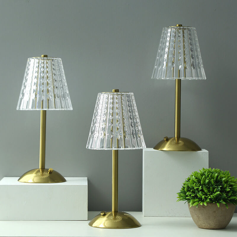 Kreative Diamant Kristall Acryl Metall Touch LED Tischlampe 