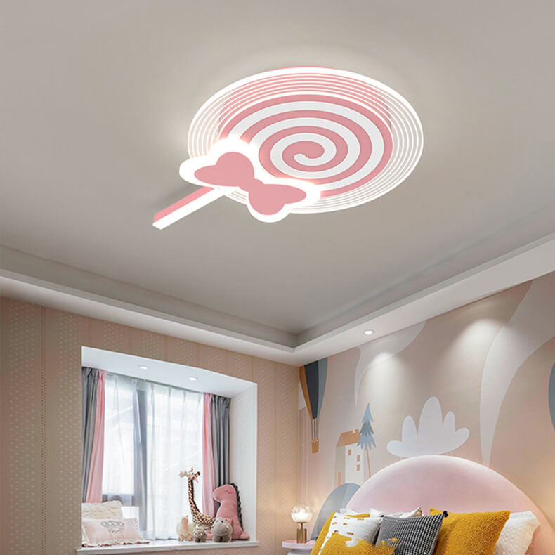 Creative Childlike Cartoon Lollipop Design LED Flush Mount Light