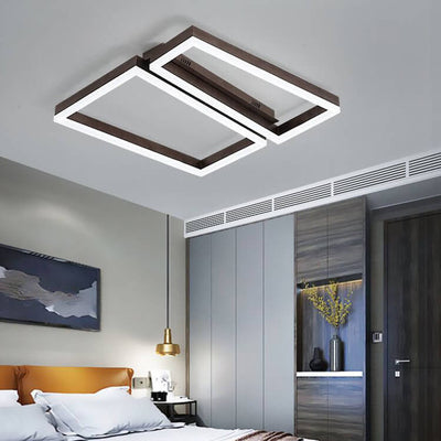 Simple Creative Geometric Shaped LED Flush Mount Light