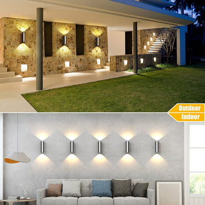 Nordic Outdoor Waterproof Rectangular Column LED Wall Sconce Lamp