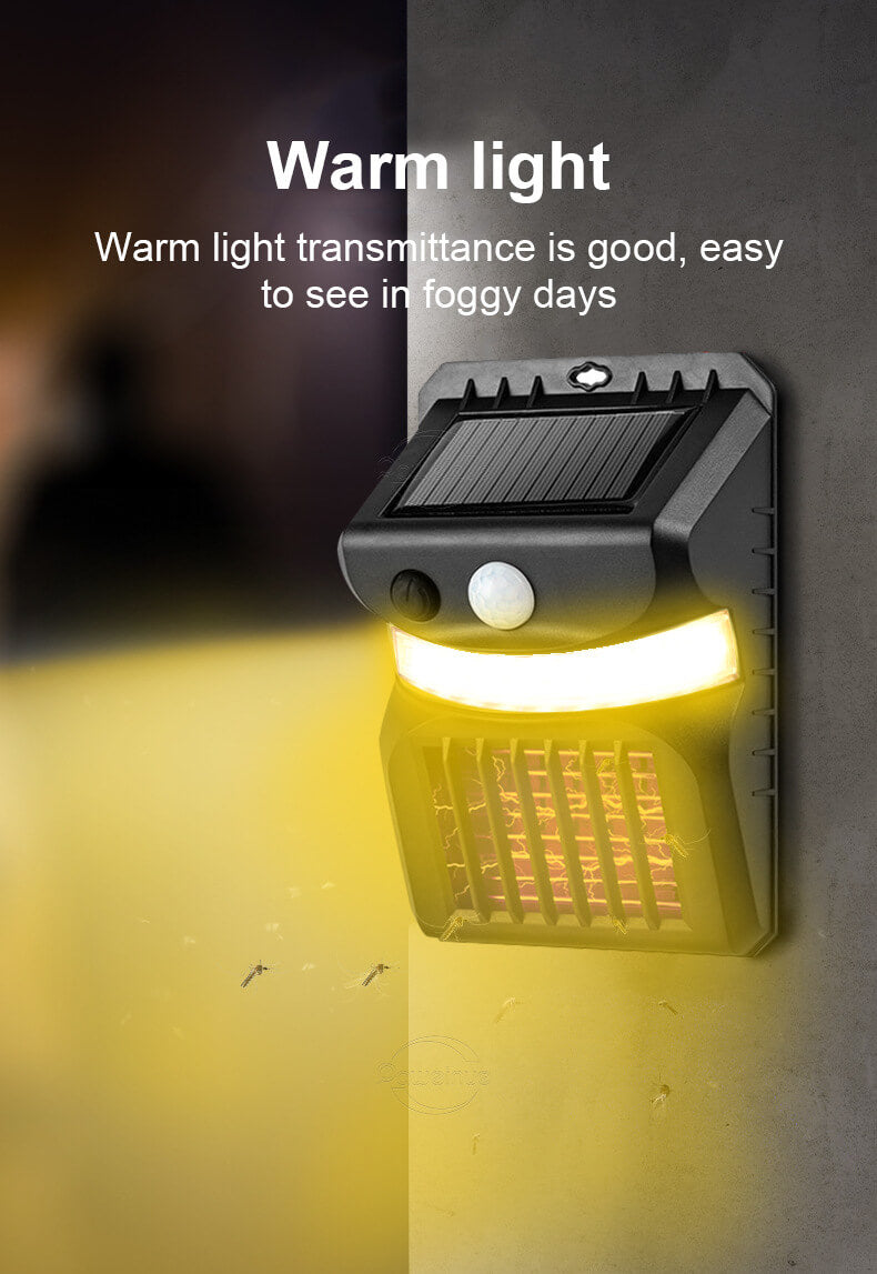 Solar Mosquito Repellent Function Human Intelligent Sensor Outdoor Garden Wall Sconce Lamp