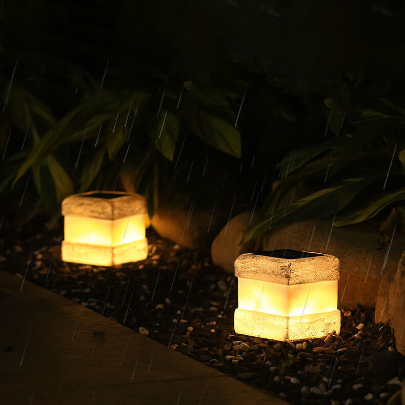 Solar Waterproof Simulation Stone Design LED Outdoor Garden Decorative Lamp