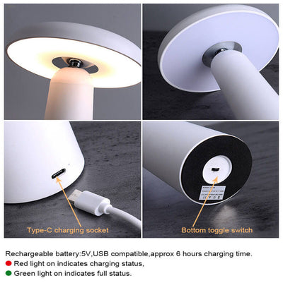 Nordic Creative Flying Saucer Drehbare USB-LED-Nachtlicht-Tischlampe 