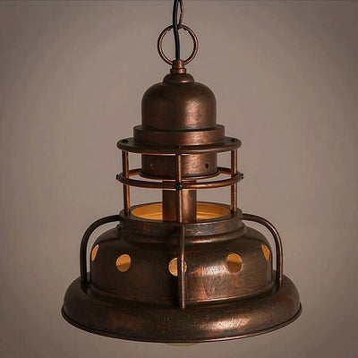 Retro Industrial Solid Color Iron 1-Light Pendant Light