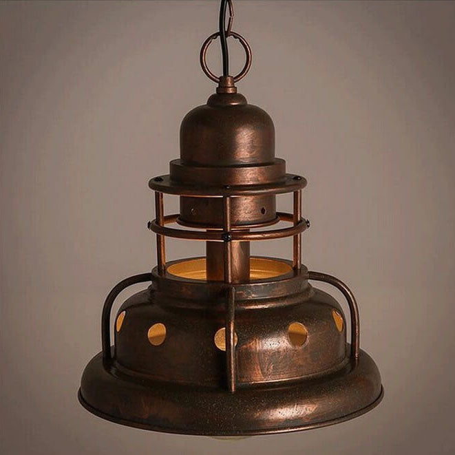 Retro Industrial Solid Color Iron 1-Light Pendant Light