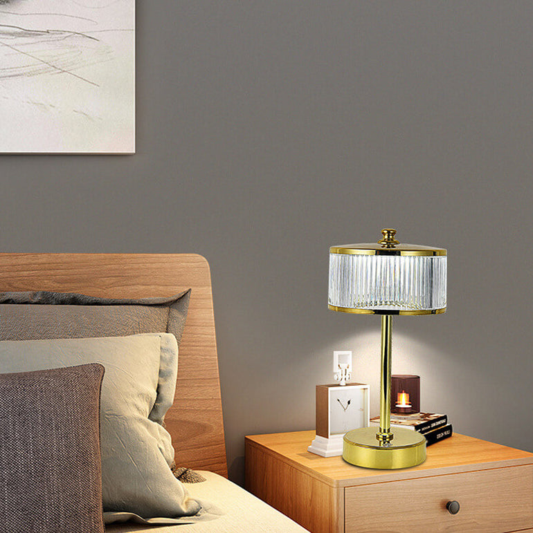 Lampe de table ambiante tactile LED rechargeable en acrylique de luxe créatif 