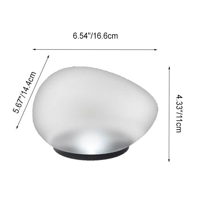 Lumière de Paysage Extérieure LED en Verre Sablé ABS Solar Pebble 