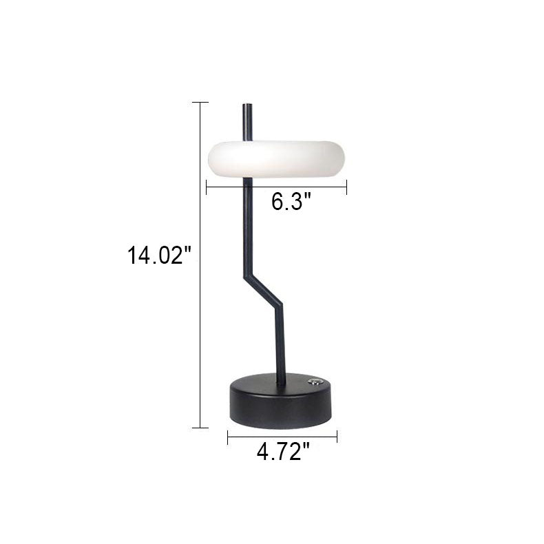 Moderne, minimalistische, drehbare LED-Tischlampe aus Eisen im Retro-Stil 
