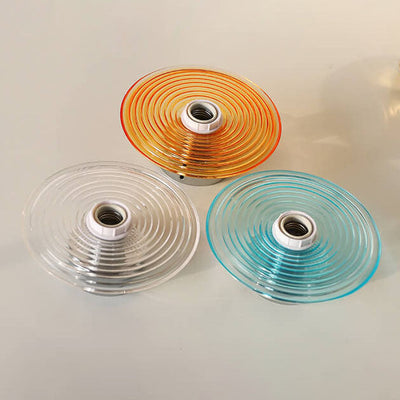 Modern Creative Water Ripple Transparent Glass Iron 1-Light Wall Sconce Lamp