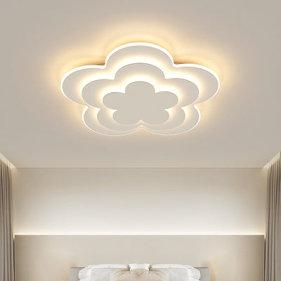 إضاءة LED مثبتة على السقف بتصميم حديث ومبدع على شكل بتلات زهور من الأكريليك 