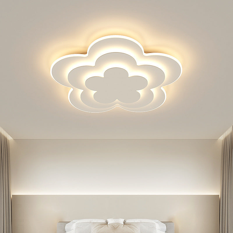إضاءة LED مثبتة على السقف بتصميم حديث ومبدع على شكل بتلات زهور من الأكريليك 