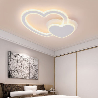 Modern Creative Heart Shaped LED Flush Mount Ceiling Light