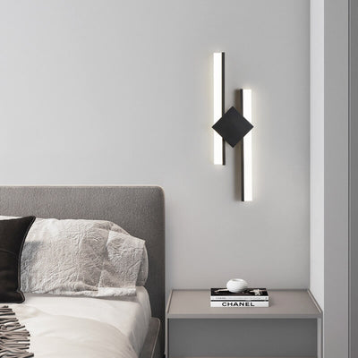 Nordic Postmodern Rectangular Antler Full Copper LED Wall Sconce Lamp
