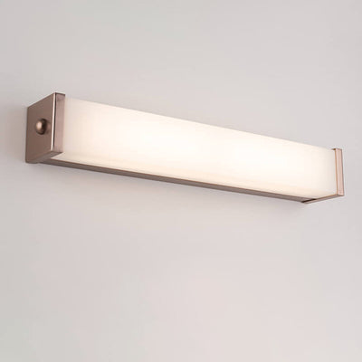 Modern Minimalist Rose Gold Square Strip Acrylic LED Wall Sconce Lamp