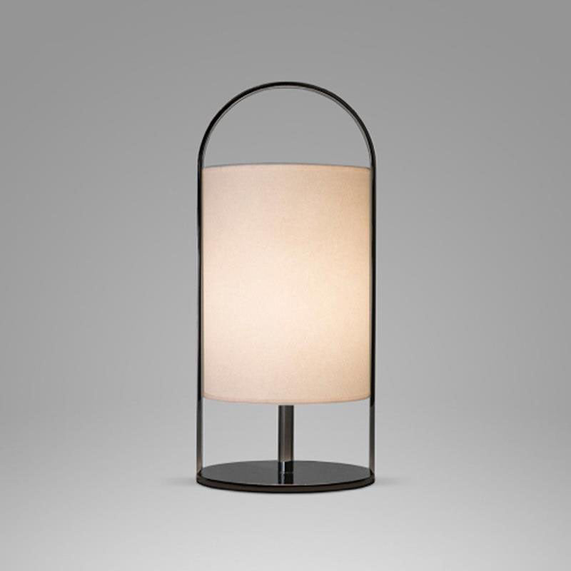 Nordic Minimalist Fabric Column Ring 1-Light Tischlampe