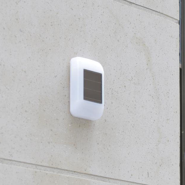 Moderne minimalistische quadratische wasserdichte Solar-LED-Wandleuchte aus ABS für den Außenbereich 