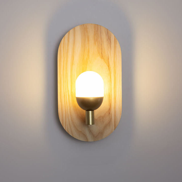 Moderne Acryl-Lampenschirm Log Brand 1-Licht-Wandleuchte 