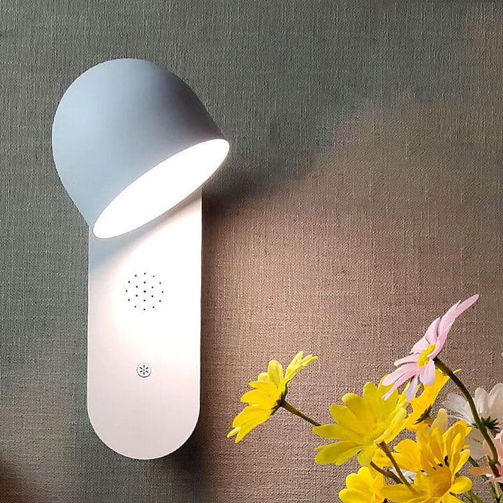 Lampe murale LED en acrylique avec contrôle vocal et tête ronde de couleur unie moderne 