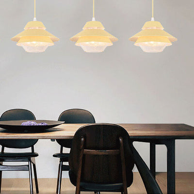 Modern Minimalist Flying Saucer Macaron 1-Light Pendant Light