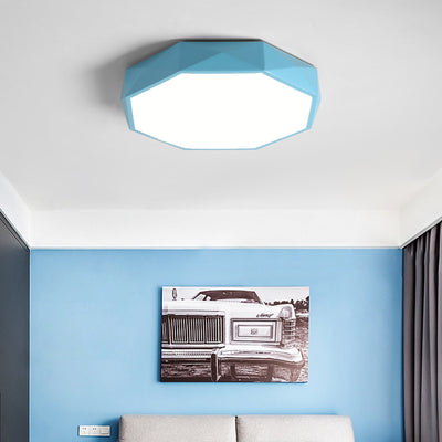 ضوء سقف LED مثبت على السطح من الأكريليك والحديد بتصميم هندسي ماسي من نورديك ماكارون 
