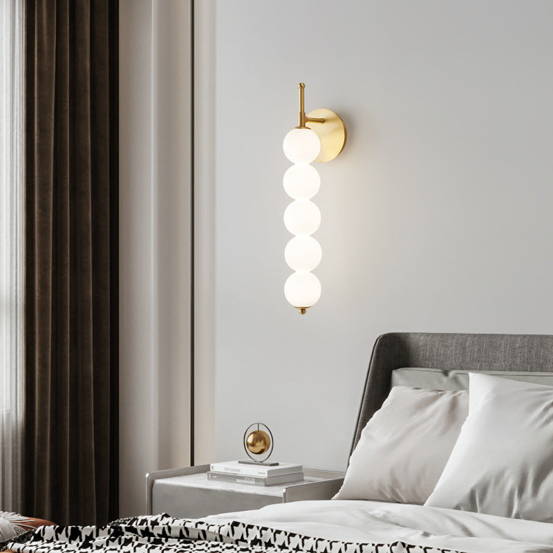 Nordic Light Luxury Glass Pearl LED-Wandleuchte