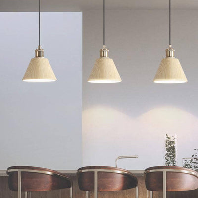 Moderne Minimalistische Wabi-Sabi Log Rundmund 1-Licht Pendelleuchte 