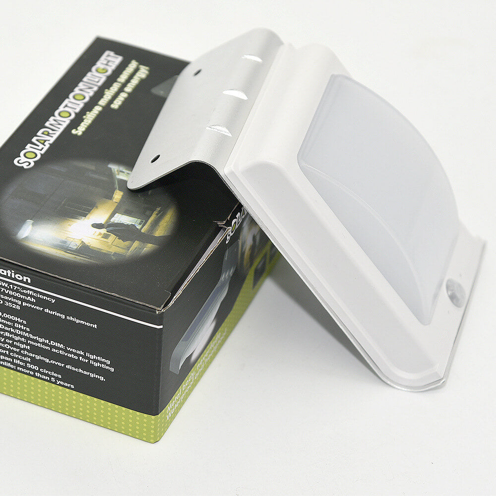 Aplique de pared para patio con control inteligente de luz LED, panel cuadrado solar exterior moderno minimalista de ABS y PC 