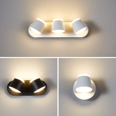 Nordic Rotatable Cylinder Shade 1/2/3 Light LED  Wall Sconce Lamp