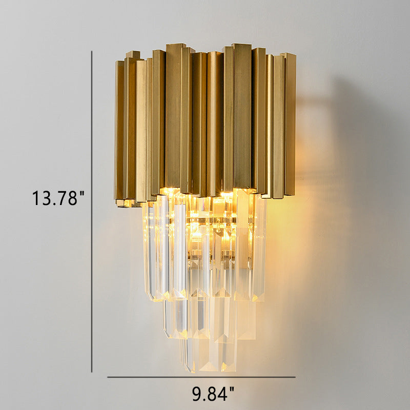 Lámpara de pared de cristal de lujo nórdico de 1 luz 