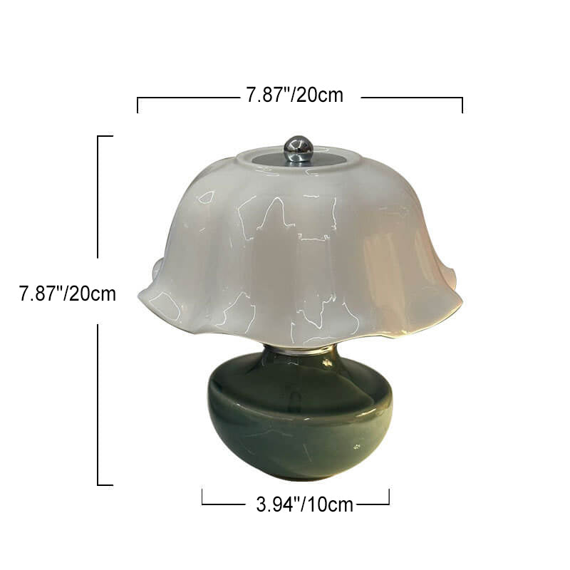 Moderne minimalistische dekorative florale Keramik-LED-Tischlampe 