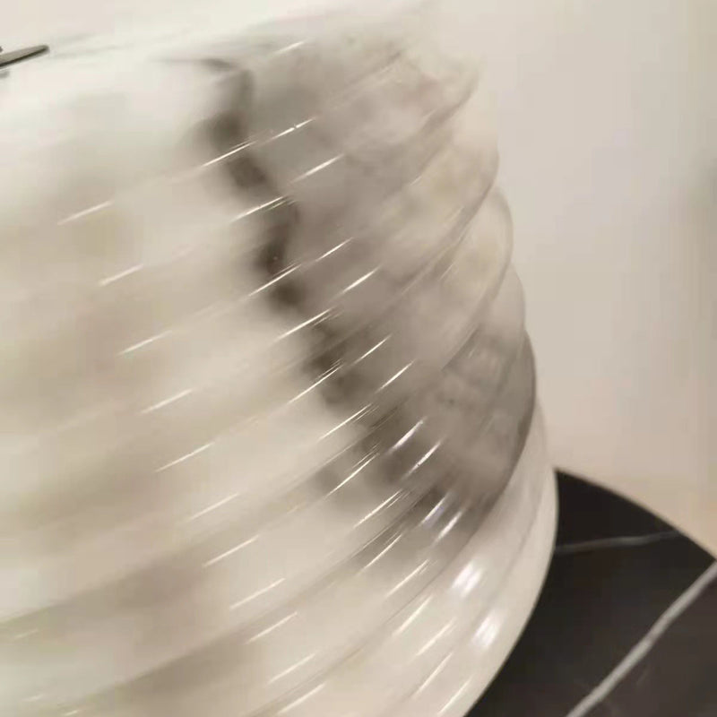 Moderne Marmor-Chinesische Laternenform 1-Licht Tischlampe 