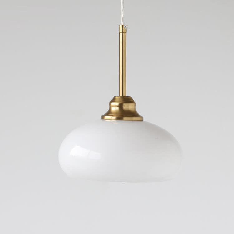 European Vintage Hardware Glass 1-Light Pendant Light
