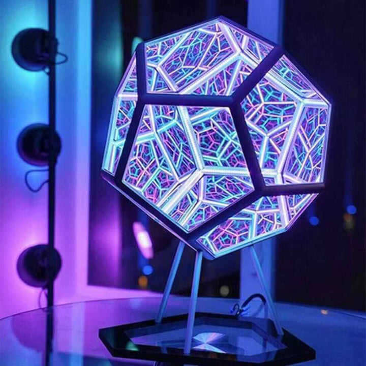 Lampe de table artistique à LED Infinity Dodecahedron 