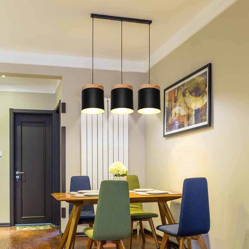 Modern Solid Color 1/3-Light Iron Pendant Light