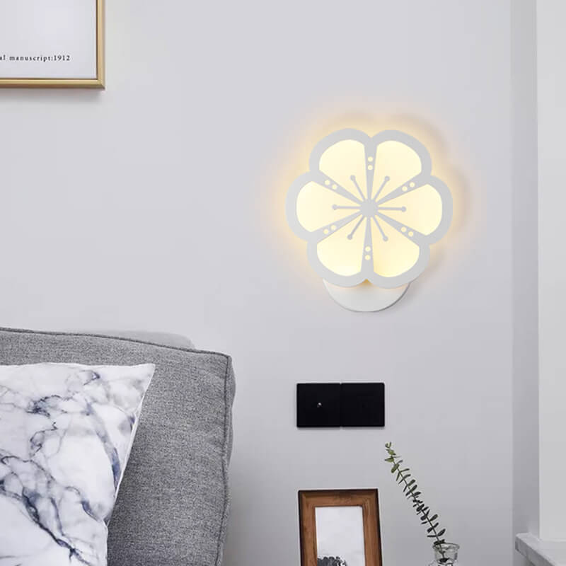 Modern Minimalist Plum Design Acrylic LED Wall Sconce Lamp