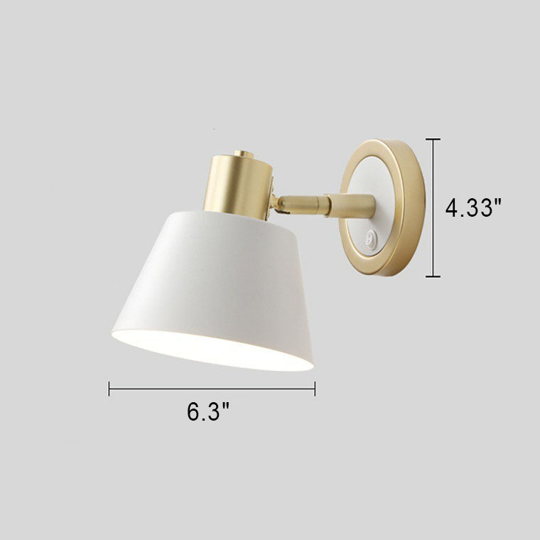 Modern Minimalist Pure White Hardware 1-Light Wall Sconce Lamp