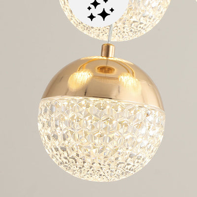 Modern Minimalist Curve Acrylic Ball LED Chandelier