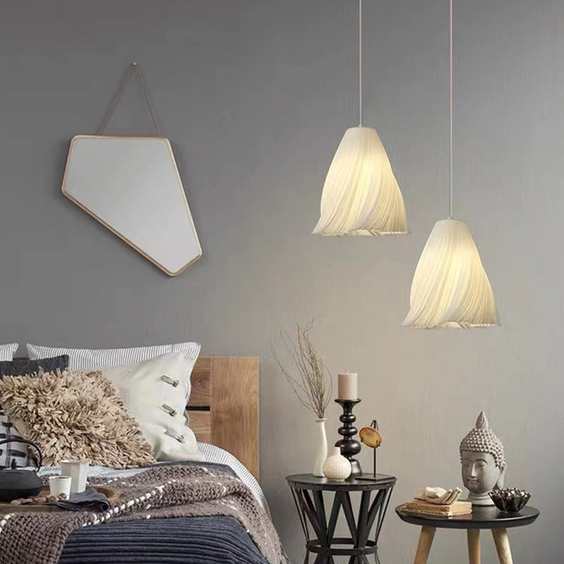 Modern Minimalist Pleated Petals PLA ABS 1-Light Pendant Light For Living Room