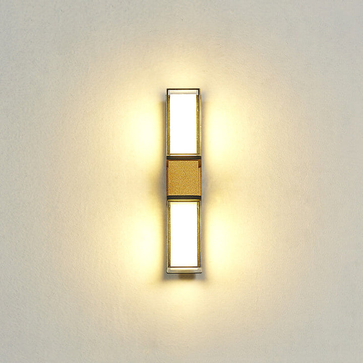 Applique Murale LED Rectangulaire en Aluminium avec Abat-Jour Acrylique Imperméable pour Extérieur 