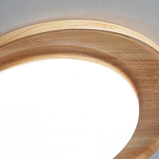 Japanese Minimalist Round Slim LED Flush Mount Ceiling Light