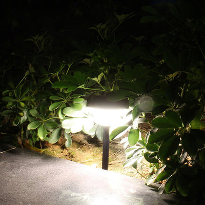 RGB Solar Flame Outdoor Waterproof LED Ground Plug Path Light