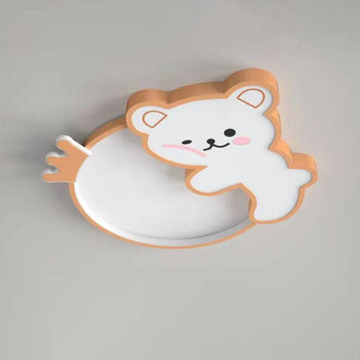 Plafonnier LED en acrylique avec Protection des yeux, ours moderne et mignon pour enfants, plafonnier encastré 