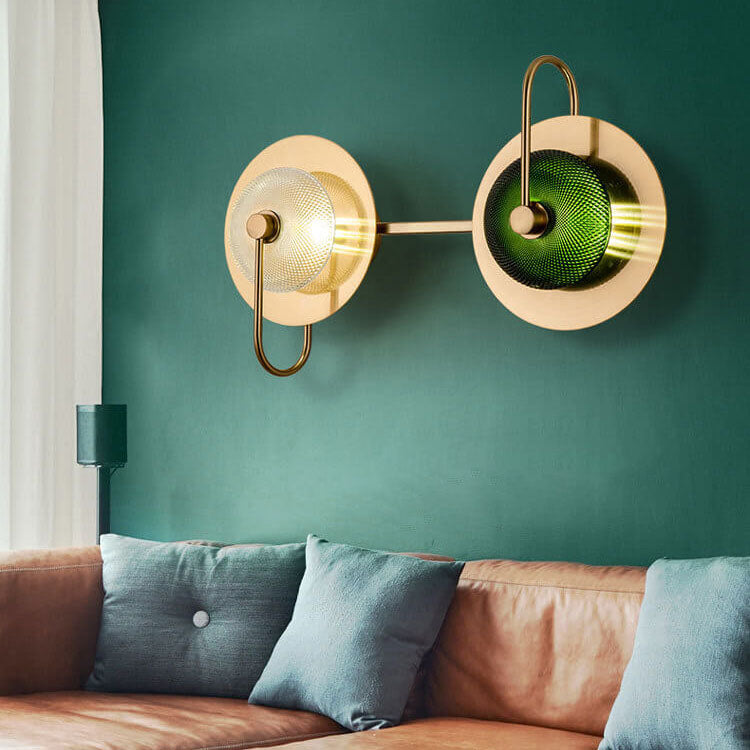 Applique Murale LED en Verre Métal Rond de Luxe Nordique 