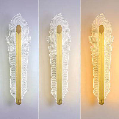 Nordic Light Luxury Acrylic Phoenix Tail LED Wall Sconce Lamp