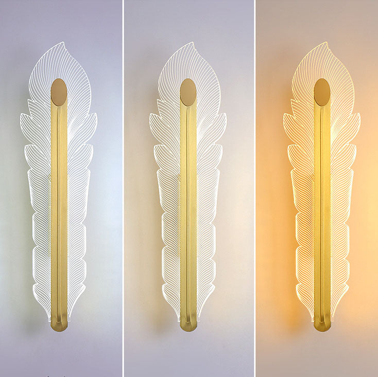 Applique murale LED de luxe en acrylique avec queue de phénix, lumière nordique 