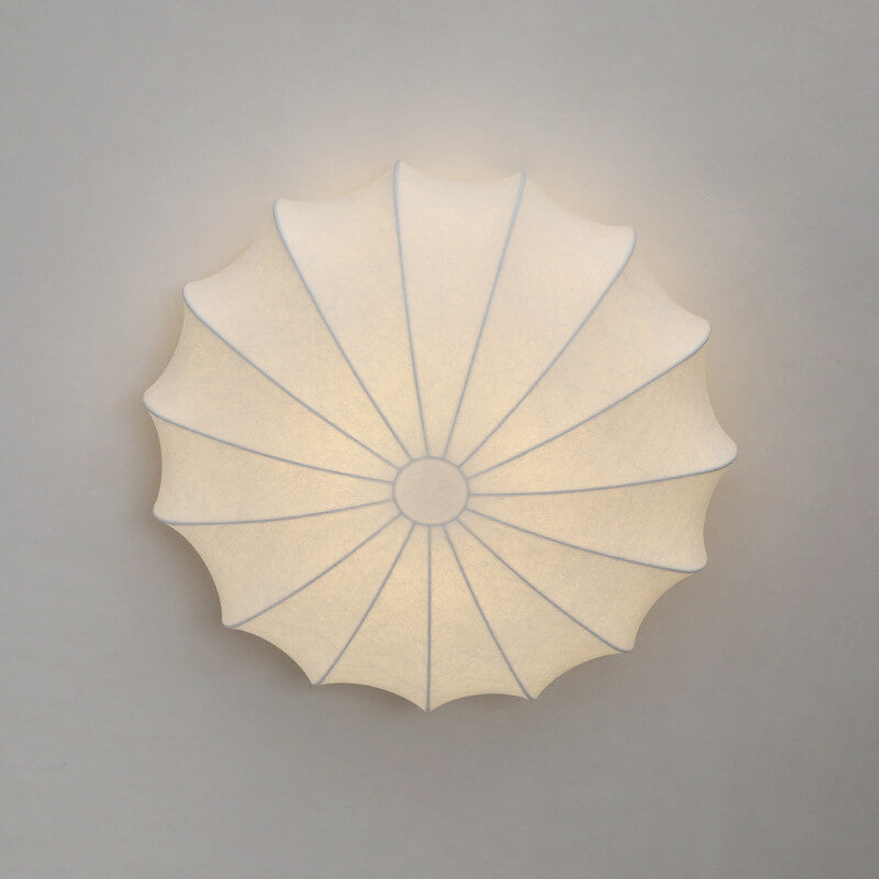 Japanese Vintage Silk Flower Design 1/3-Light Flush Mount Light