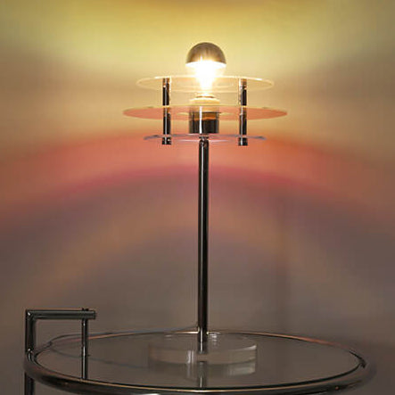 Diseño de platillo espacial moderno de acrílico lámpara de mesa de 1 luz 